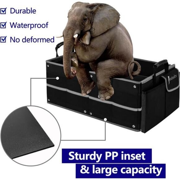 Trunk Organizer With Reflective Stripe For Car,Cargo Organizer For Suv - Picture 6 of 8